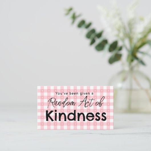 Random Act of Kindness Business Card | Pay It For 名刺 (スタンド正面)