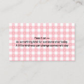 Random Act of Kindness Business Card | Pay It For 名刺 (裏面)