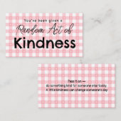 Random Act of Kindness Business Card | Pay It For 名刺 (正面/裏面)