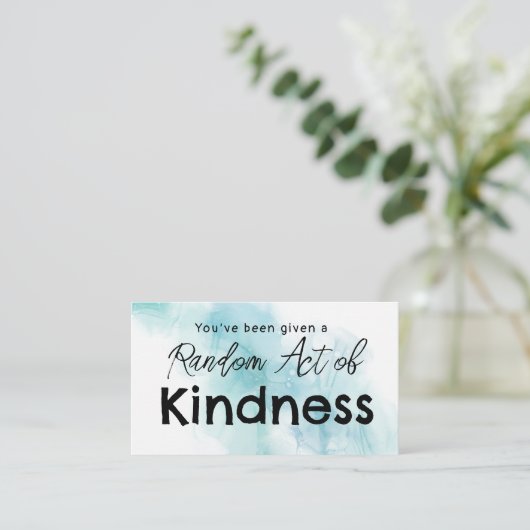 Random Act of Kindness Business Card | Pay It For 名刺 (スタンド正面)