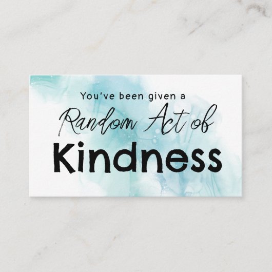 Random Act of Kindness Business Card | Pay It For 名刺 (正面)