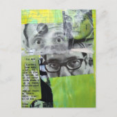 Random Collage of  Vintage Faces ポストカード (正面)