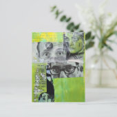 Random Collage Vintage Faces ポストカード (スタンド正面)