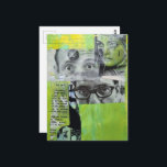 Random Collage Vintage Faces ポストカード<br><div class="desc">A mixed media collage made and photographed by Angelandspot in the year 2026 with a selection of black and white vintage random faces from a magazine from 1968.</div>