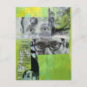 Random Collage Vintage Faces ポストカード (正面)