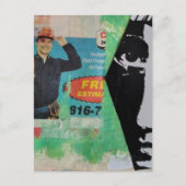 Random Collage Working Man and a Face ポストカード (正面)