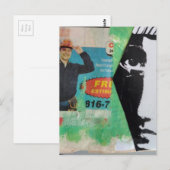 Random Collage Working Man and a Face ポストカード (正面/裏面)