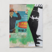 Random Collage Working Man and a Face ポストカード (正面)