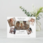 Random Family Photo Collage Birth Announcement  案内状 (スタンド正面)