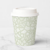 Random Leaf Mosaic Pale Green 紙コップ (左)