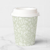 Random Leaf Mosaic Pale Green 紙コップ (右)