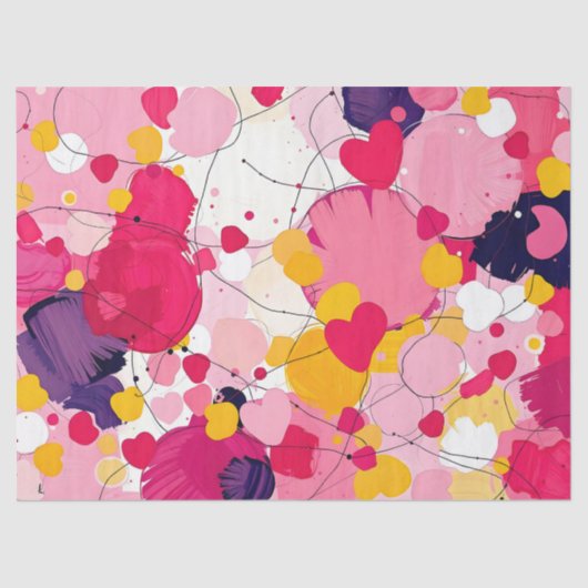 "Random Love Thoughts" - Colourful Abstract 薄葉紙 (正面)