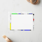 Random Squares Homage To Mondrian ノートカード (正面/裏面インサイチュ)