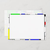 Random Squares Homage To Mondrian ノートカード (正面/裏面)