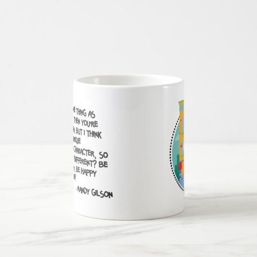 Randylandの引用文のマグ コーヒーマグカップ (中央)