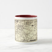 Rangeley湖の地図、メインのヴィンテージ マグカップ (中央)