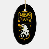 Ranger Airborne Screaming Eagles Patch セラミックオーナメント (右)