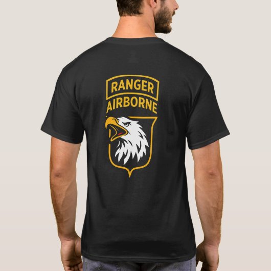 Ranger Airborne Screaming Eagles Personalized Tシャツ (裏面)