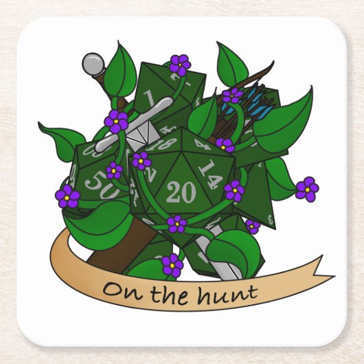 Ranger Dice Design スクエアペーパーコースター (正面)