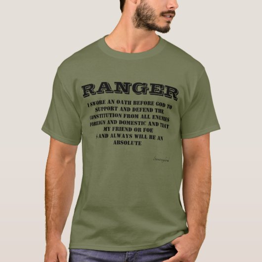 RANGER OathグリーンTシャツTシャツ Tシャツ (正面)