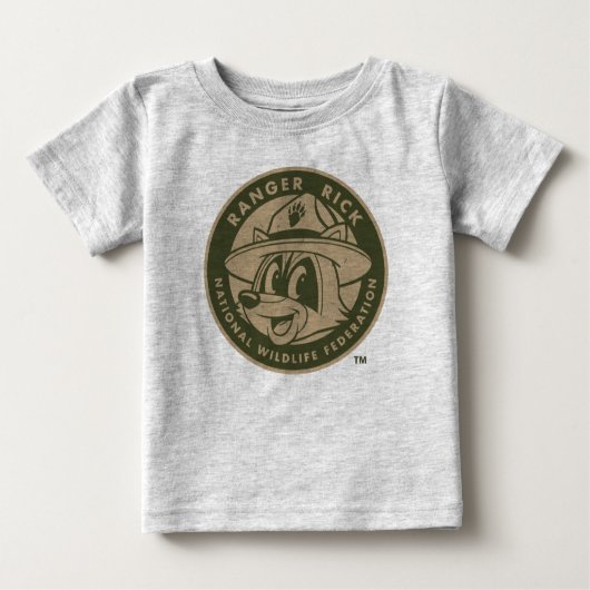Ranger Rick | Ranger Rick Khaki Logo ベビーTシャツ (正面)