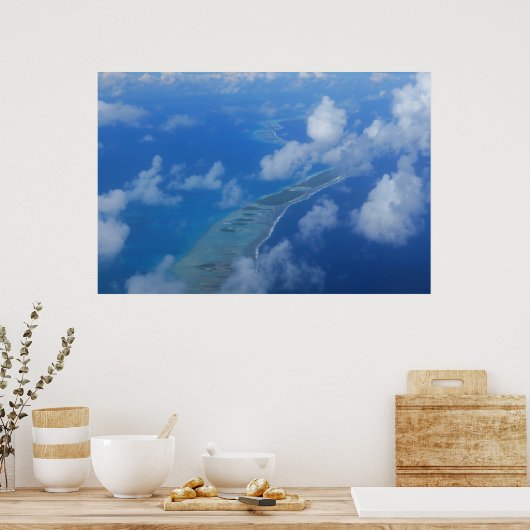 Rangiroa airplane view ポスター (キッチン)