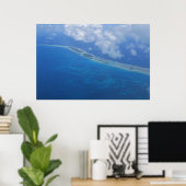 Rangiroa island airplane view ポスター (ホームオフィス)