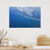 Rangiroa island airplane view ポスター (キッチン)