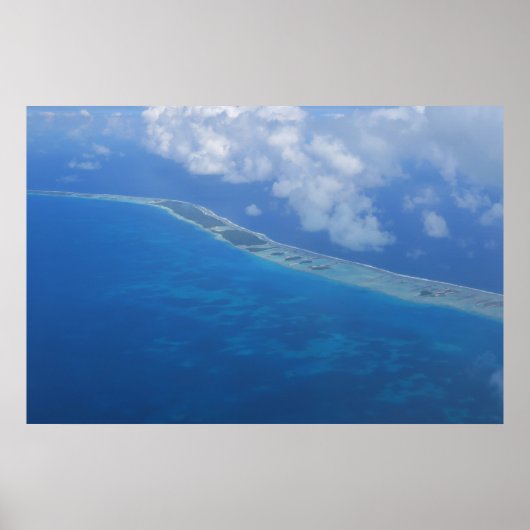 Rangiroa island airplane view ポスター (正面)