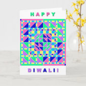 Rangoliパステル調のDiwaliカード カード (黄色い花)