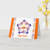 Rangoliランプ-カード カード (黄色い花)