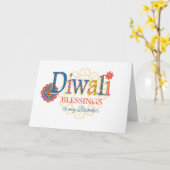 Rangolisカードを持つBrother Diwali恵みのために カード (黄色い花)