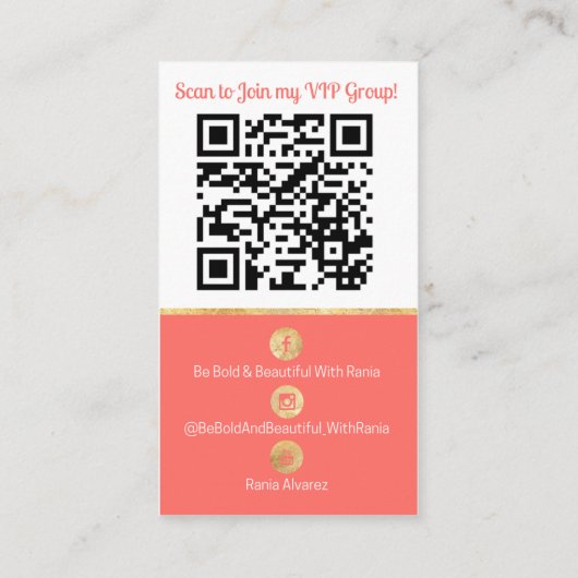 Raniaのために確保される 名刺 (裏面)