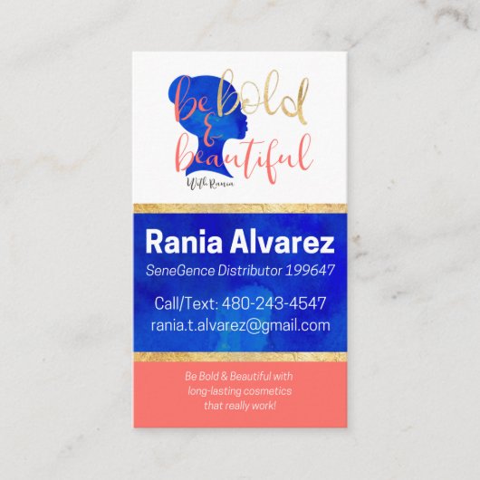 Raniaのために確保される 名刺 (正面)