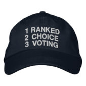 Ranked Choice Voting 刺繍入りキャップ (正面)