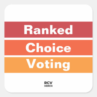 Ranked Choice Voting 3 Stripes スクエアシール