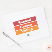 Ranked Choice Voting 3 Stripes スクエアシール (封筒)