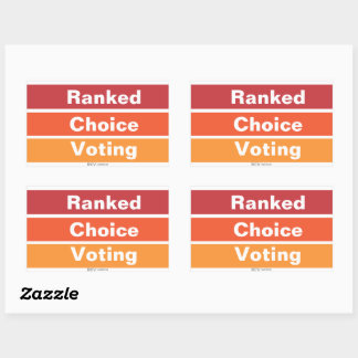 Ranked Choice Voting 3 Stripes 長方形シール