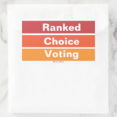 Ranked Choice Voting 3 Stripes 長方形シール (バッグ)