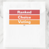 Ranked Choice Voting 3 Stripes 長方形シール (バッグ)