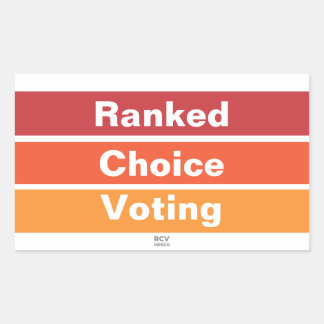 Ranked Choice Voting 3 Stripes 長方形シール