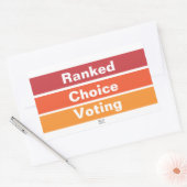 Ranked Choice Voting 3 Stripes 長方形シール (封筒)