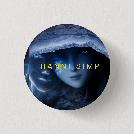 Ranni face from Elden ring, version RANNI SIMP 缶バッジ (正面)