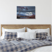 Rannoch Moor Lonesome Tree キャンバスプリント (インサイチュ (寝室))