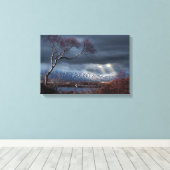 Rannoch Moor Lonesome Tree キャンバスプリント (インサイチュ (ウッドフロア))