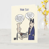 Rant Cartoon折り畳みグリーティングカード カード (黄色い花)