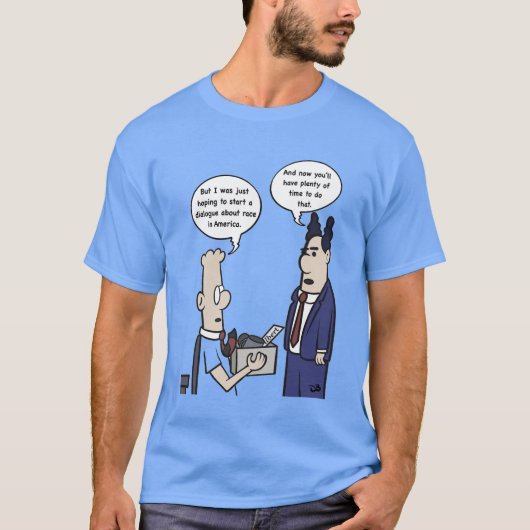 Rant Cartoon Men's Blue Tシャツ (正面)