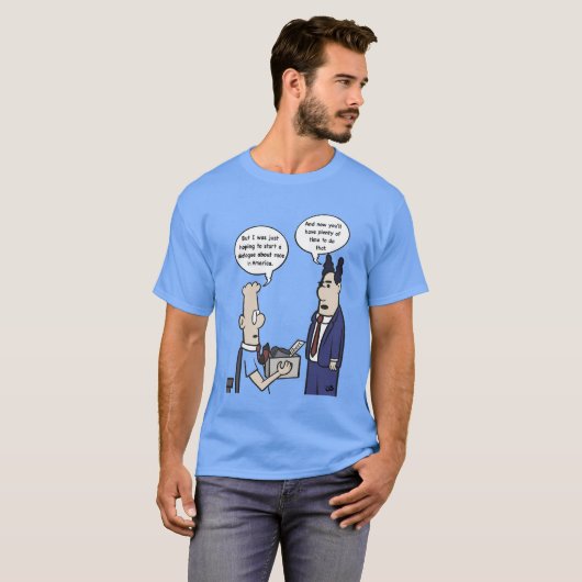 Rant Cartoon Men's Blue Tシャツ (正面フル)