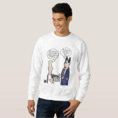 Rant Cartoon Men's White Sweatshirt スウェットシャツ (正面フル)