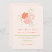 Ranunculusの花束の結婚式招待状 招待状 (正面/裏面)